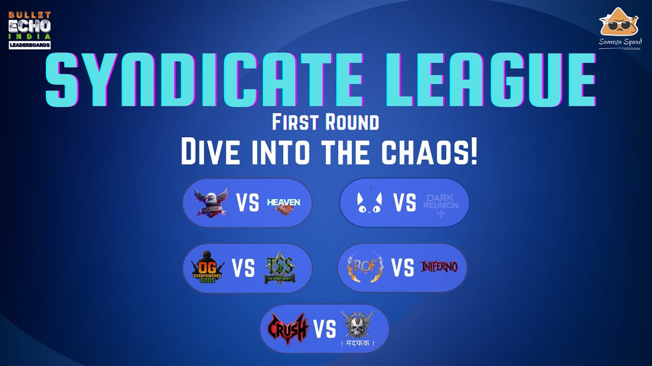 Syndicate League Day 1 | Bullet Echo India Tournament LIVE | Intense Battles Begin!