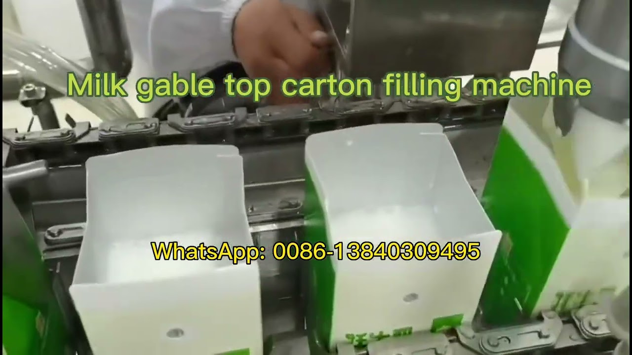 Milk gable top carton filling machine semi automatic type