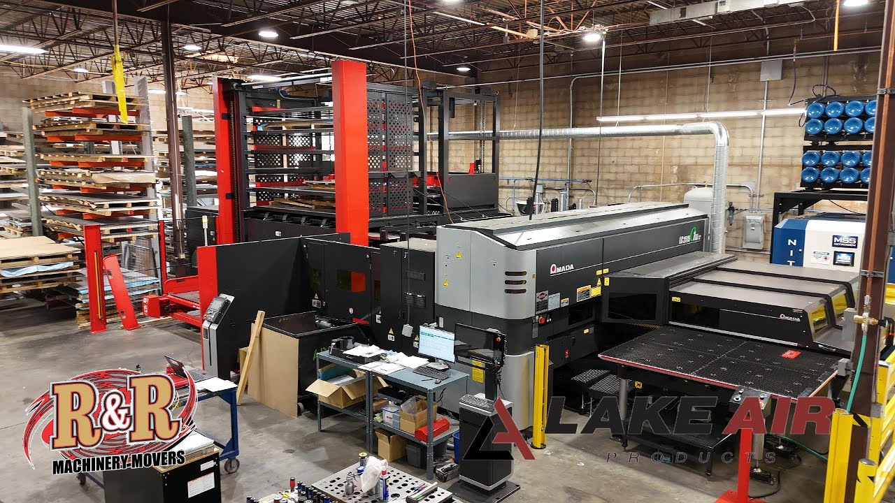 🚨R&R Installing a complex Amada Fiber Laser/Punch Combination Machine... CHECK IT OUT!! 😨