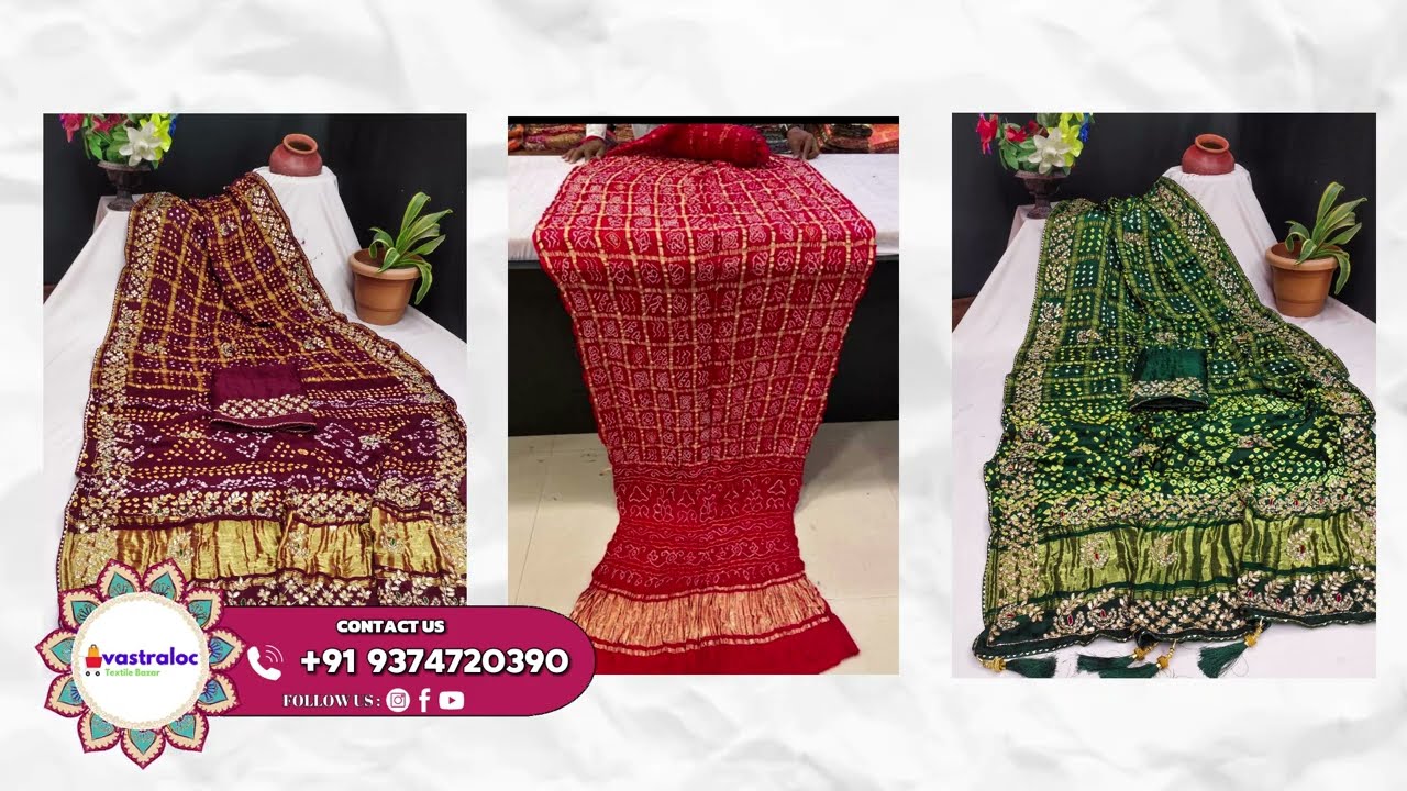 डोरिया , बांधनी , बंधेज की साड़ियां होलसेल रेट में #manufacturing #bandhanisaree #bandhej #wholesaler