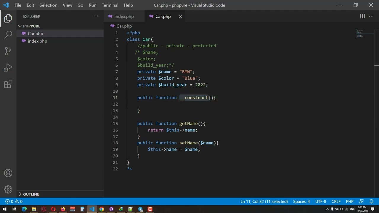 50- PHP Constructor and Destructor