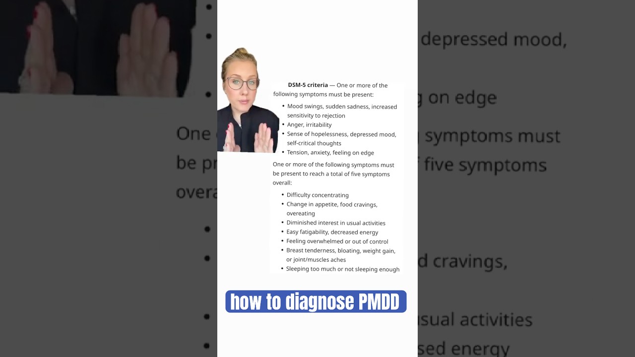 how to diagnose PMDD