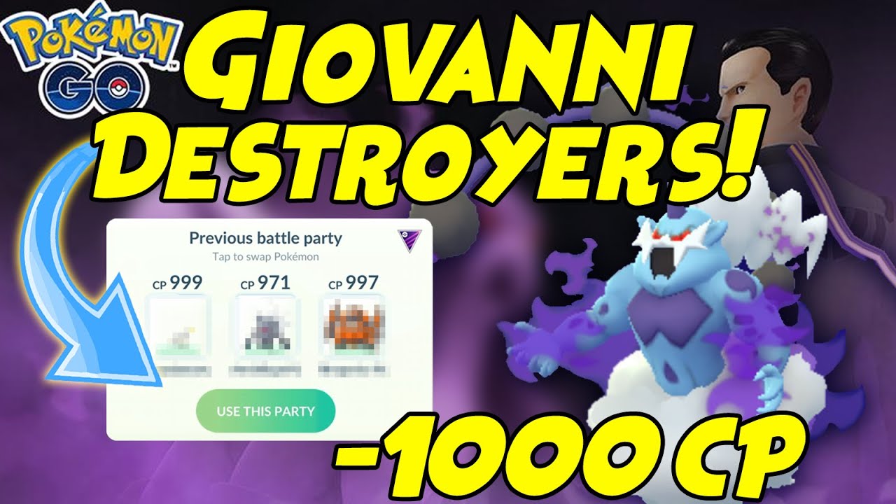 How to Beat Giovanni Shadow THUNDURUS With a Team Below 1000cp in Pokemon GO!