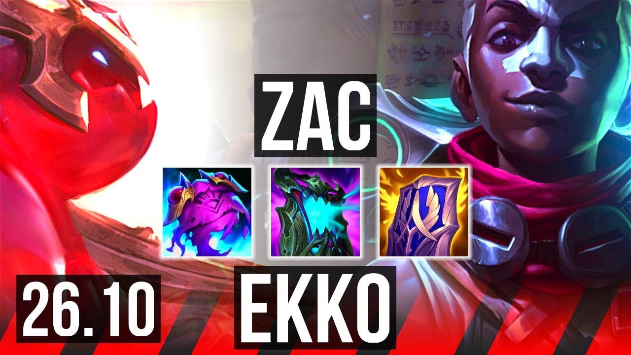 ZAC vs EKKO (TOP) | Good KDA: 7/1/14 | KR Master | 26.10