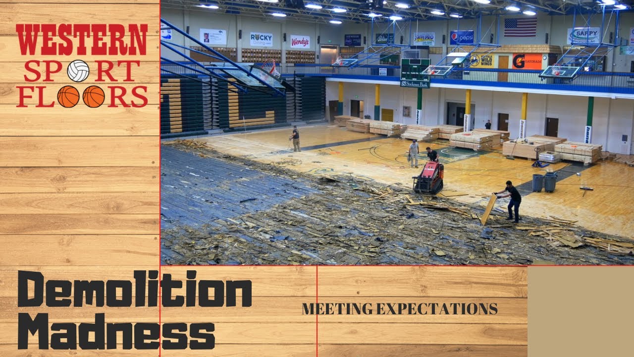 DEMOLISHING A GYM FLOOR (Billings Montana) Part 1