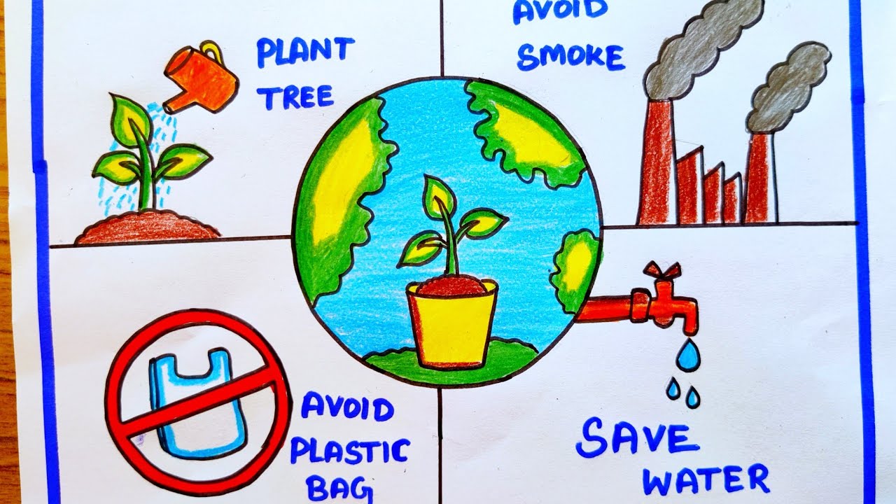 Beat plastic pollution poster/world environment day poster drawing/environment day drawing/slogan