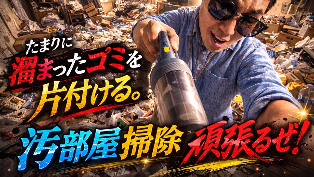 【閲覧注意】限界突破の汚部屋…本気で全部片付けます。