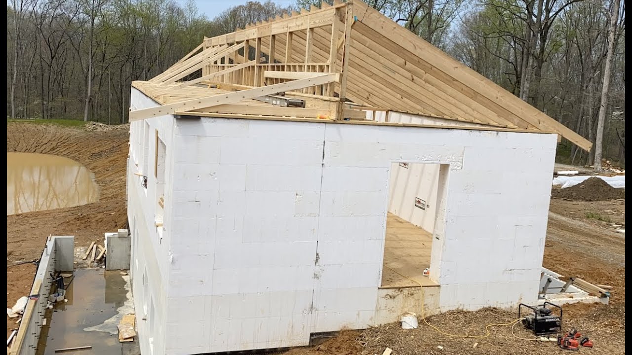 Building an ICF House, Part 10:  Building the Roof