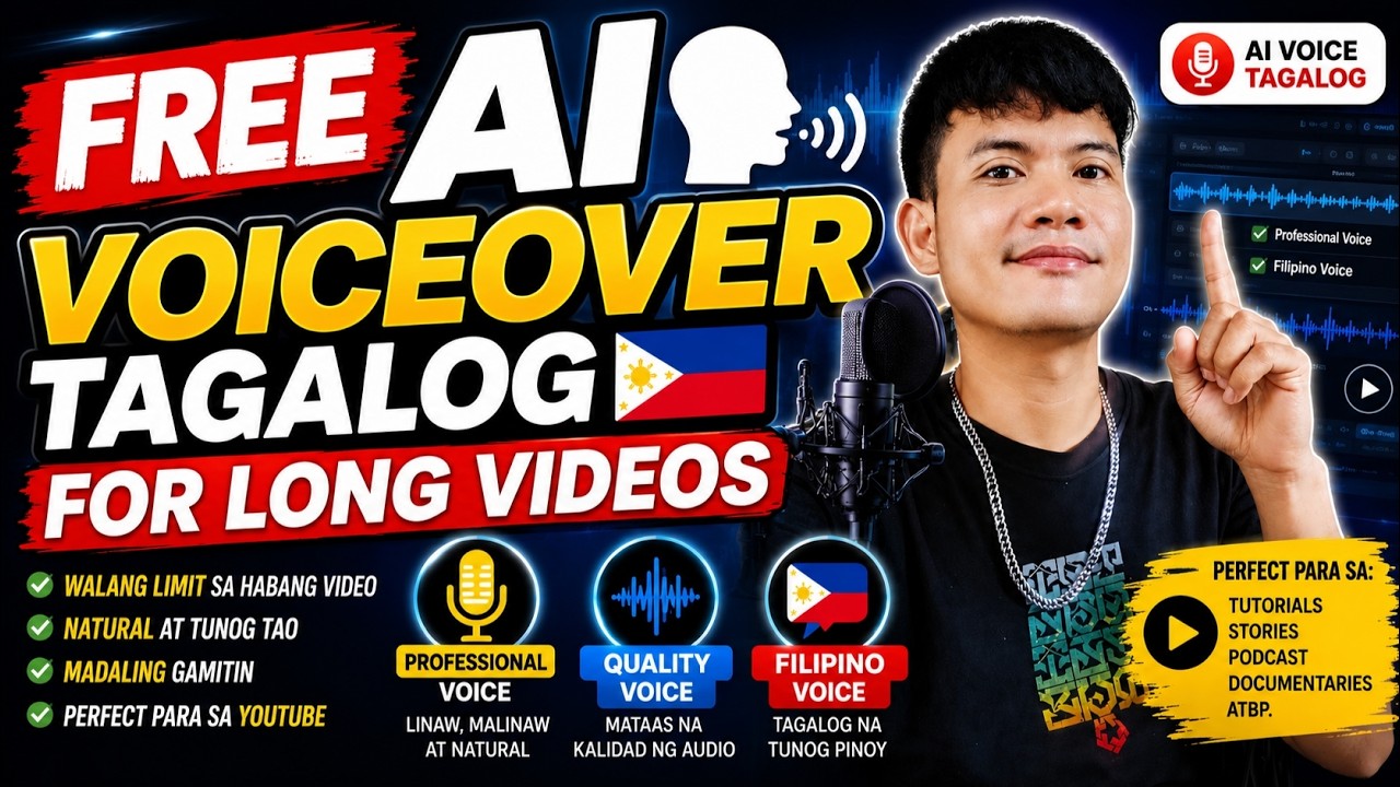 FREE AI Voiceover Tagalog for Long Videos 2026 | Professional Filipino AI Voice 🔥