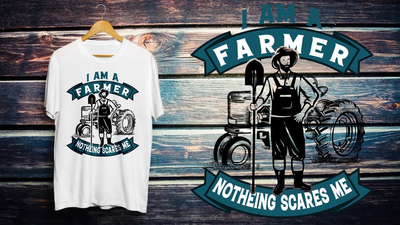 Farmer T-shirt Design | T-shirt Design on Illustrator | T-Shirt Design 2021