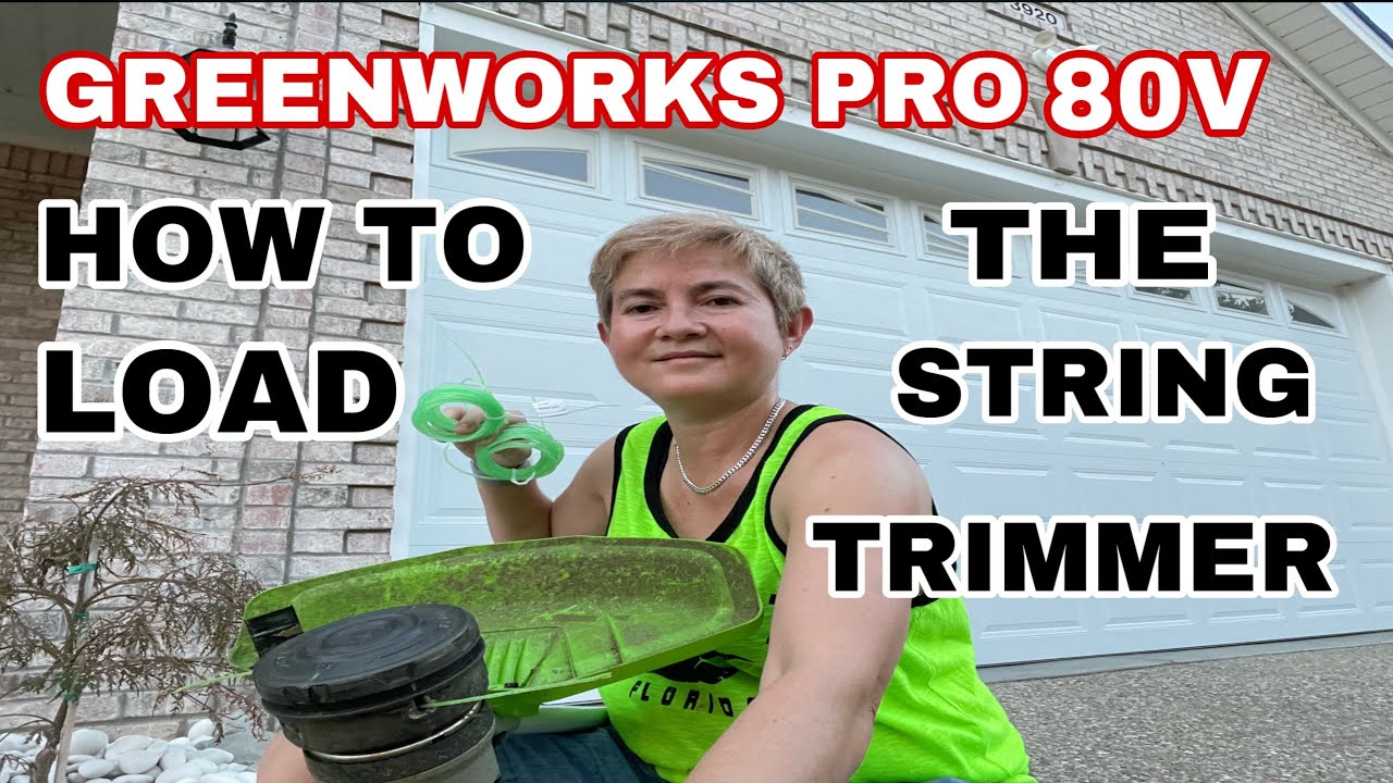 GREENWORKS PRO 80V : HOW TO LOAD THE STRING TRIMMER .VERY EASY. #JennaVlogs#JennaandAmandaChannel