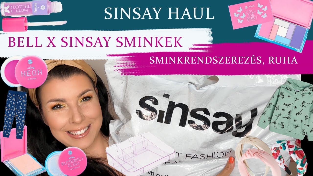 SINSAY HAUL - Smink, Sminkrendszerezés, Ruha | Bell & Sinsay Sminktermékek // UNBOXING & SWATCH //