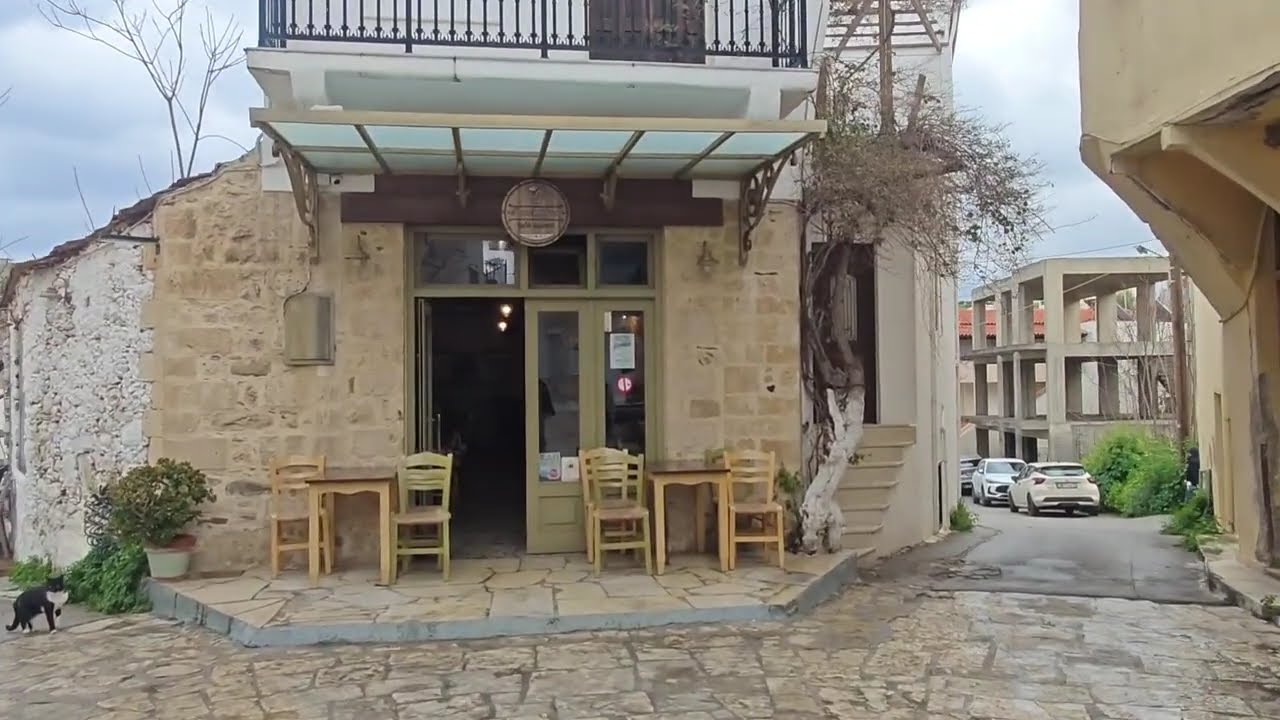 Relaxing Walk in Panormo Village 🌸 Near Rethymno, Crete | Slow Travel