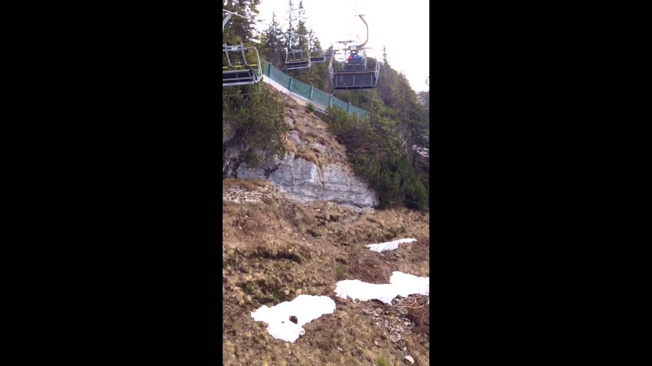 Die letzte Fahrt mit dem alten 3-er Sessellift Kammerkör im Skigebiet Steinplatte Waidring