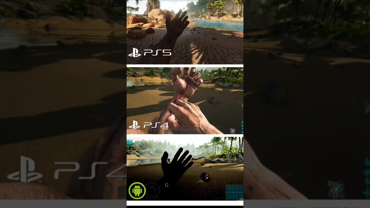 ARK survival mobile vs PS4 vs PS5 #arksurvivalevolved #ark #arkultimatemobileedition #arkmobile#أرك