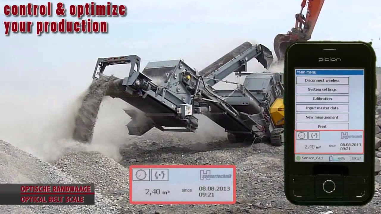 Weighing Scales - Sensortechnik Optical Belt Scale (OBS) Remote Operation