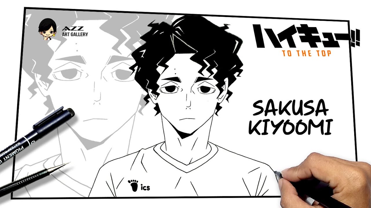 How to draw Sakusa Kiyoomi from Haikyuu to the top