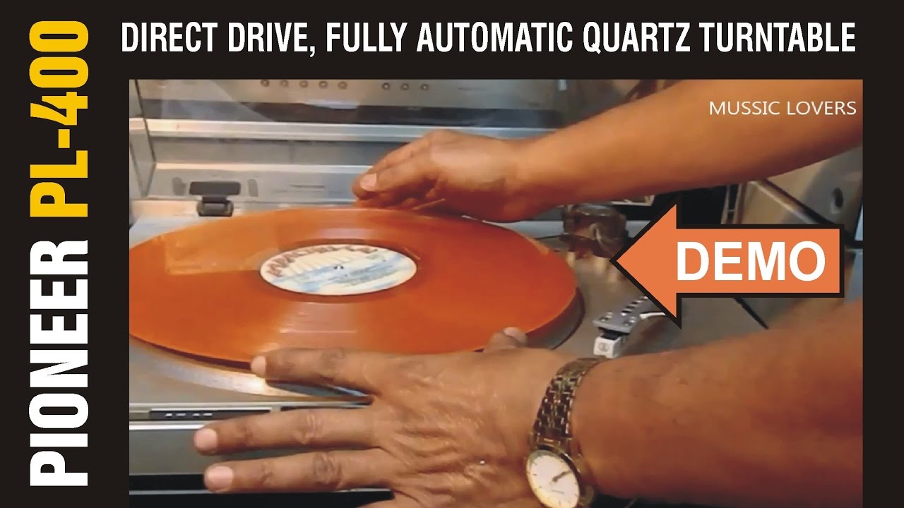 PIONEER PL 400 Quartz PLL Direct Drive Turntable Demo