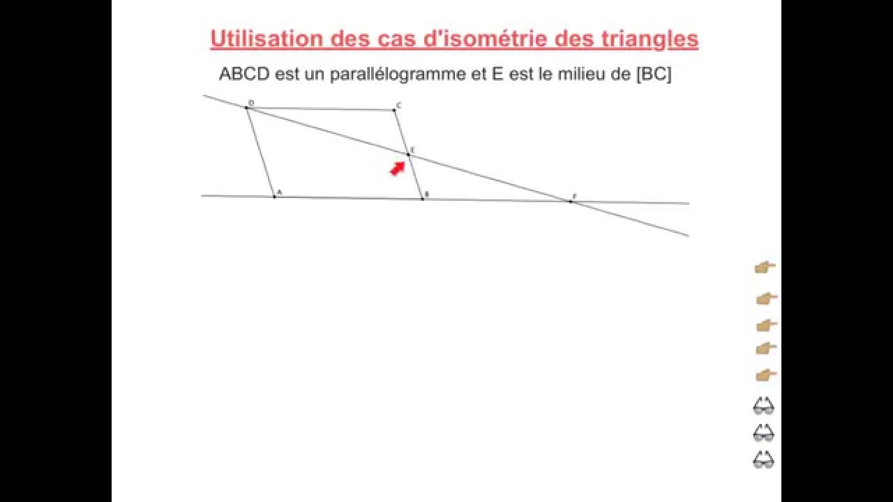 6.2 Utilisation des cas d'isométries des triangles