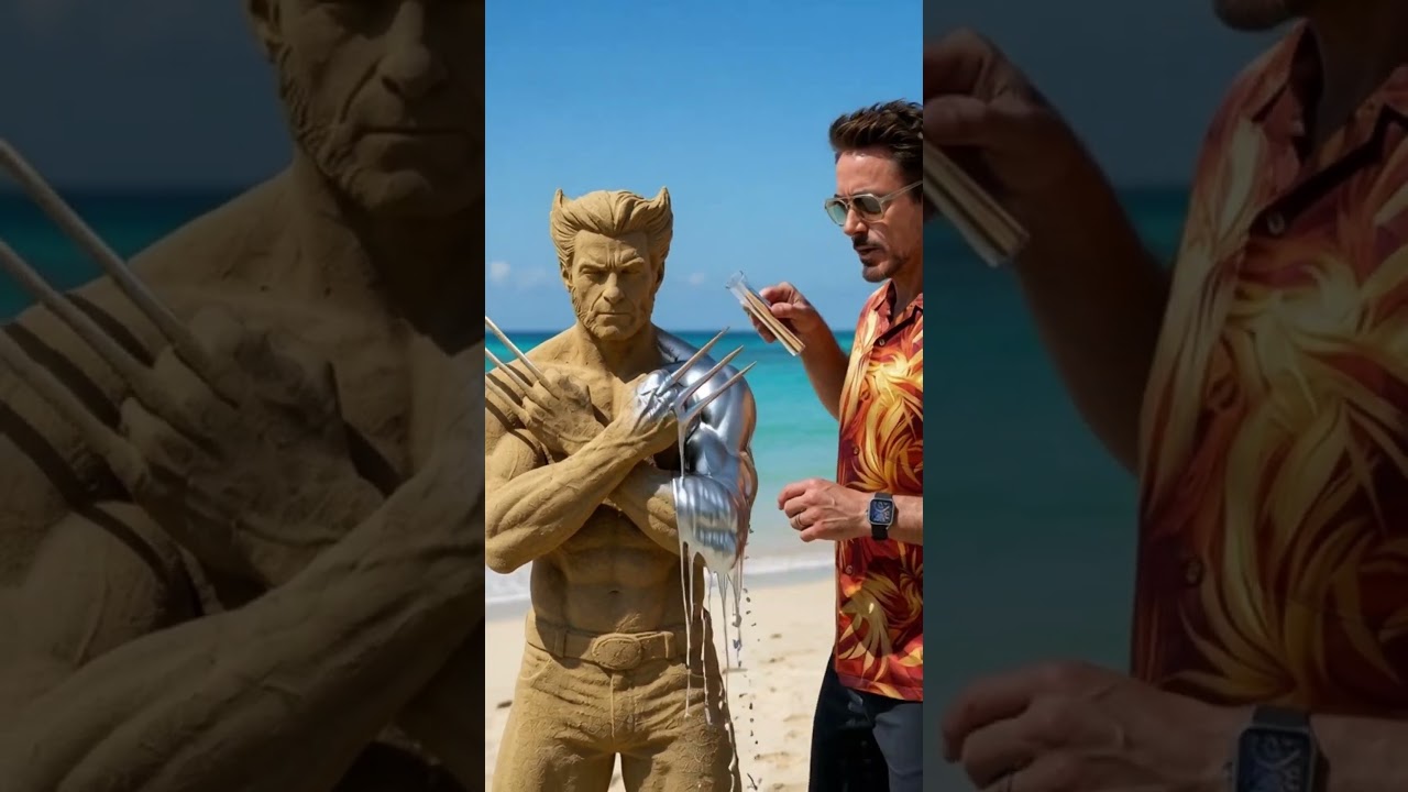 Turning Sand into Venom & Wolverine! 🏖️✨
