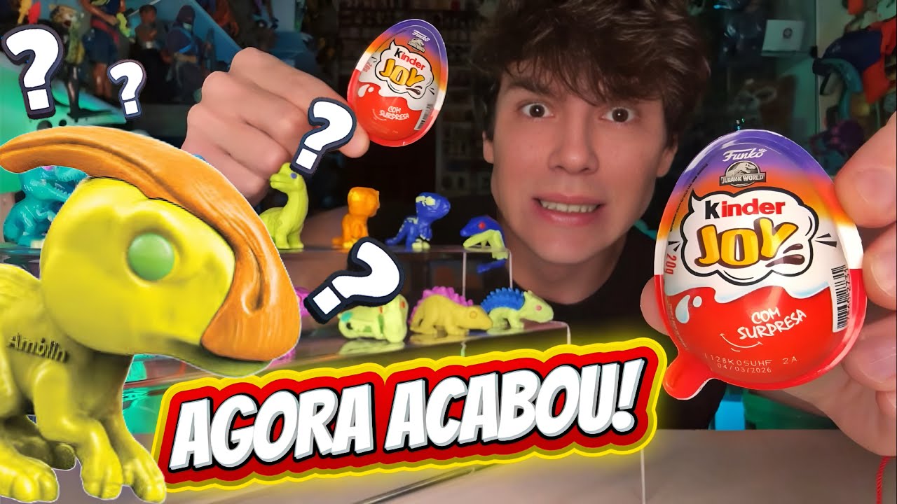 AGORA ACABOU! É O FIM DOS DINOSSAUROS DE KINDER JOY JURASSIC WORD NO CANAL!