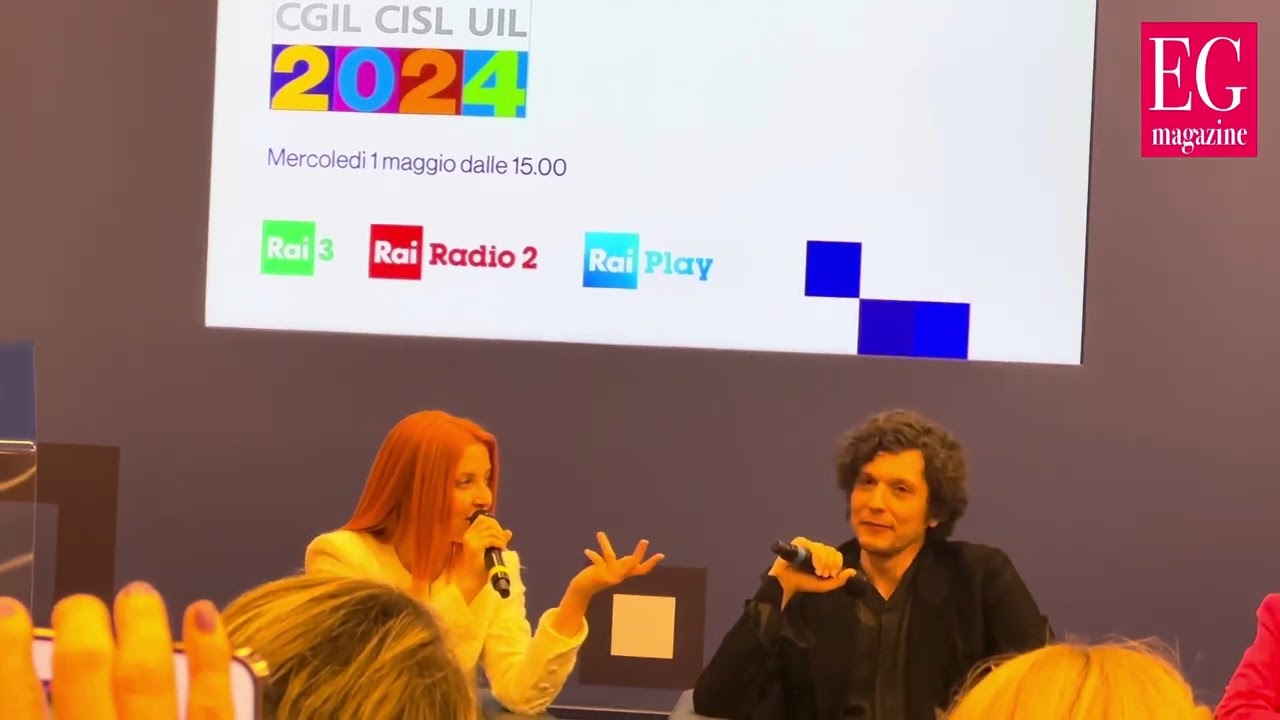 Noemi e Ermal Meta in conferenza Rai a Roma per il concerto al Circo Massimo per il Primo Maggio