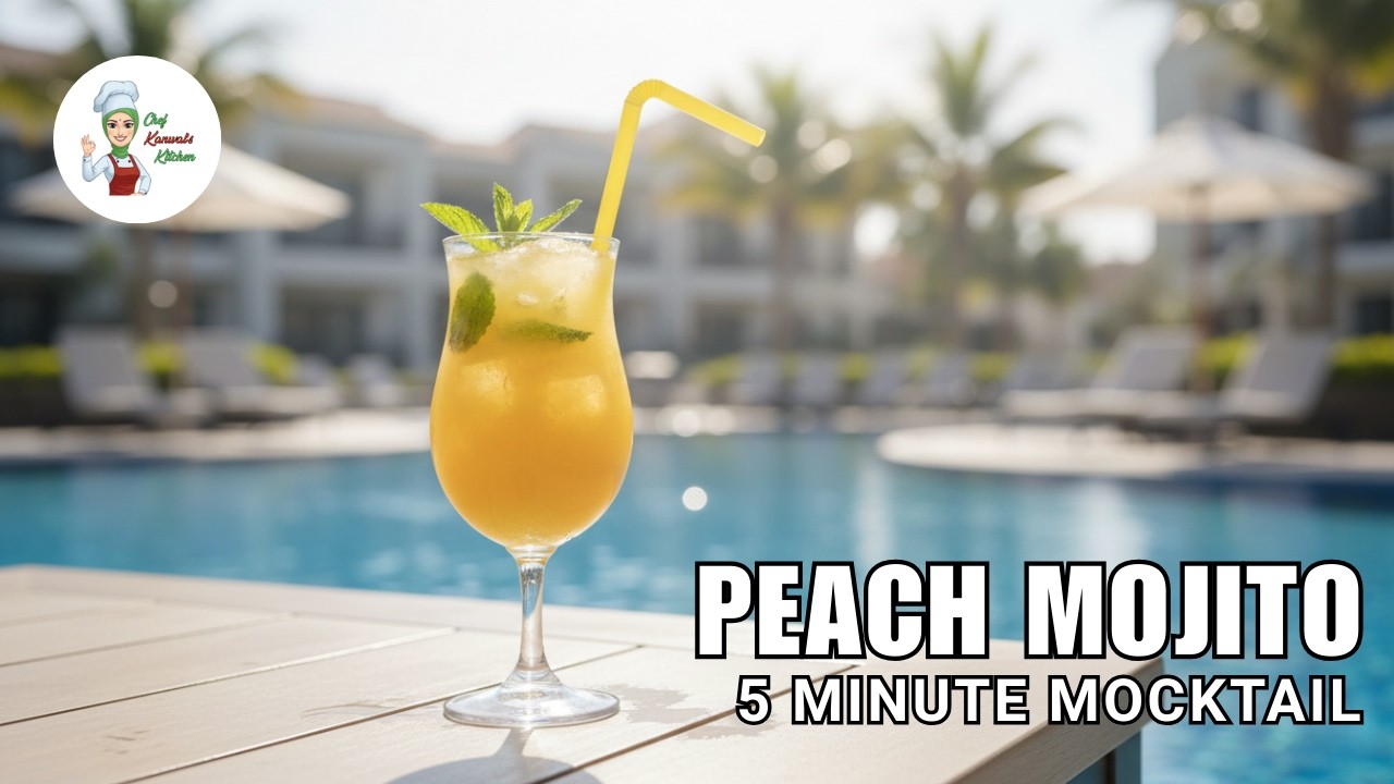 Peach Mojito Mocktail | 5-Minute Summer Refresher | Chef Kanwal's Kitchen