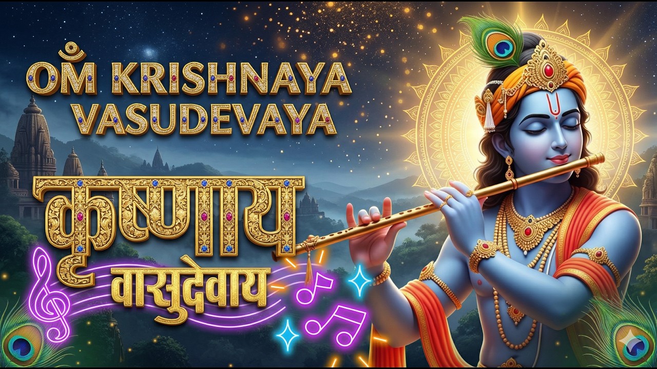 Krishna Mantra - Om Krishnaya Vasudevaya 108 Times | Bhakti Song ॐ कृष्णाय वासुदेवाय हरये परमात्मने