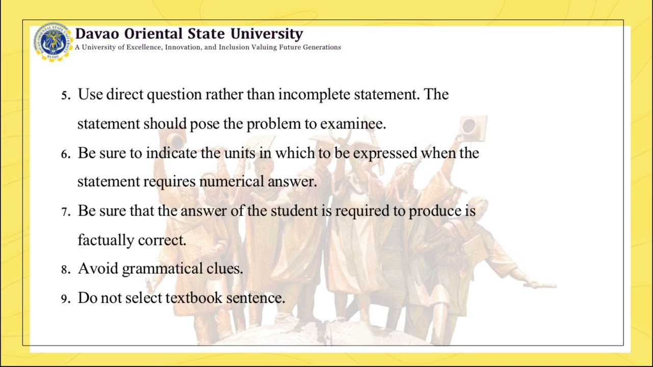 Supply Type or Constructed Response Type - Video Report