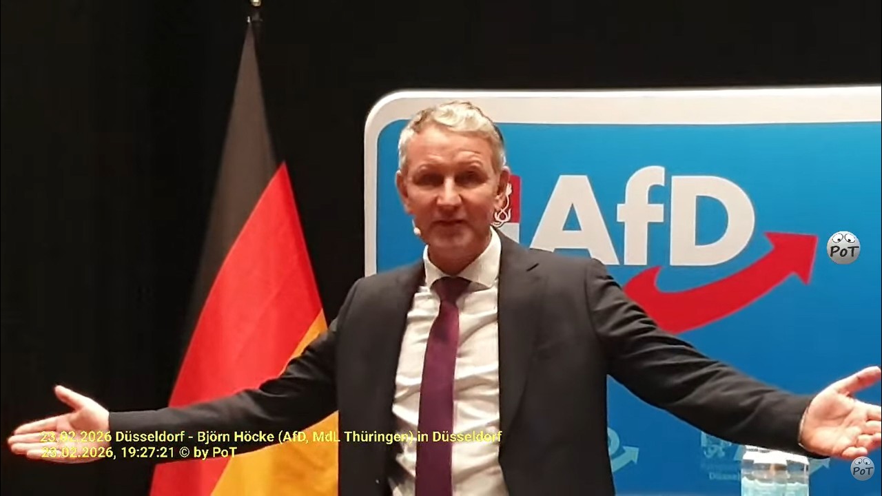 23.02.2026 D&uuml;sseldorf - Bj&ouml;rn H&ouml;cke (AfD, MdL Th&uuml;ringen) in D&uuml;sseldorf