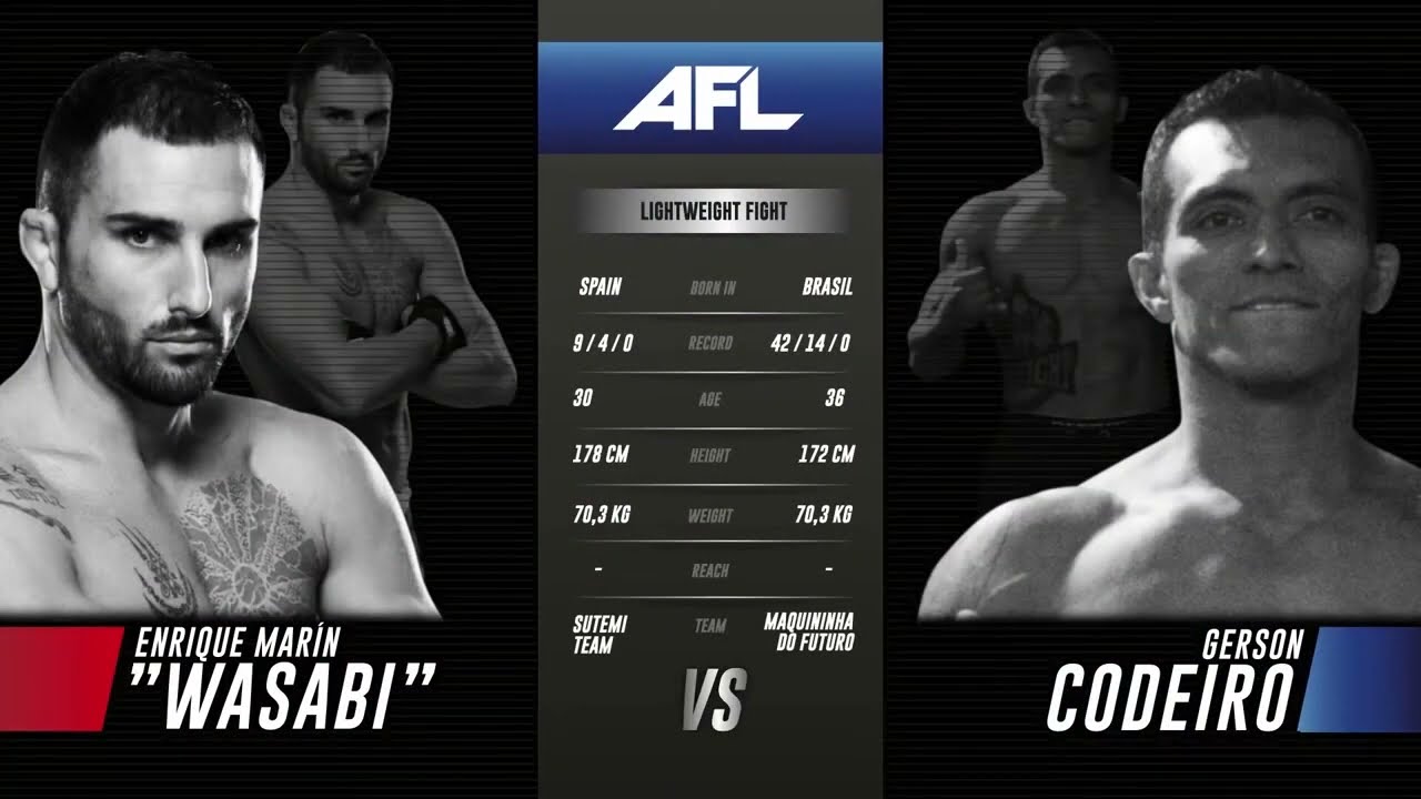 AFL-11:  GERSON CORDEIRO vs   ENRIQUE 'WASABI' MARIN