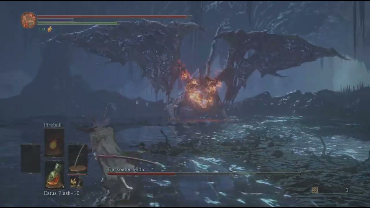 Desperate struggle against Darkeater Midir, Dark Souls 3