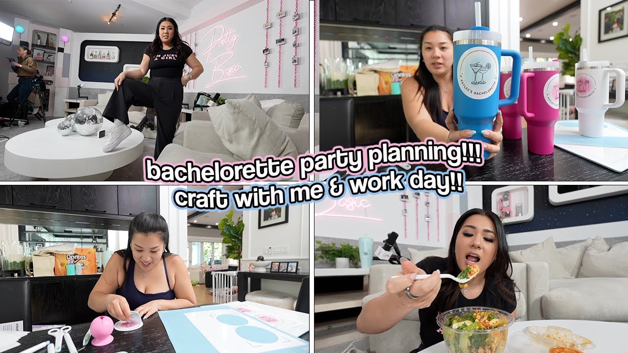 BACHELORETTE PARTY PLANNING!! DIY With Me + Work Day!