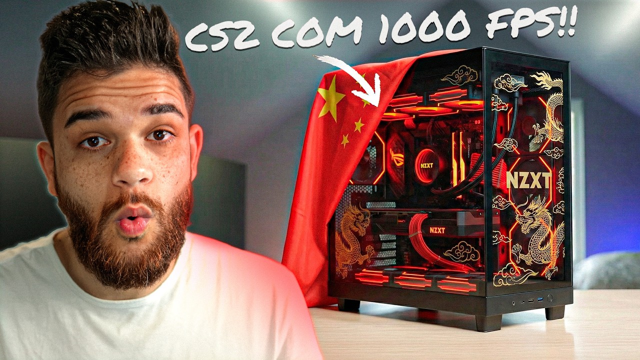 MONTEI UM PC COM PEÇAS DA CHINA PRA RODAR CS2 A 1000 FPS E VALEU MUITO A PENA (economizei MUITO!)
