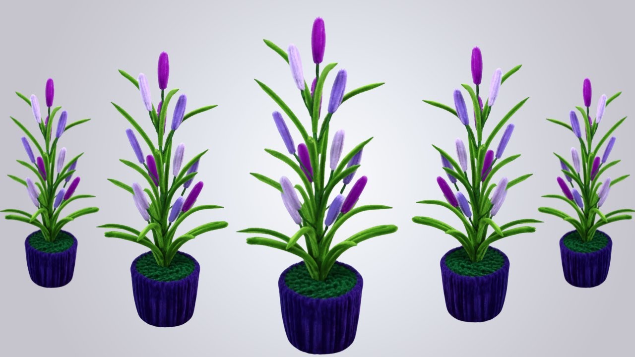 Super Easy Mini Chenille Flower Pot 😍 | Anyone Can Make It 🌼