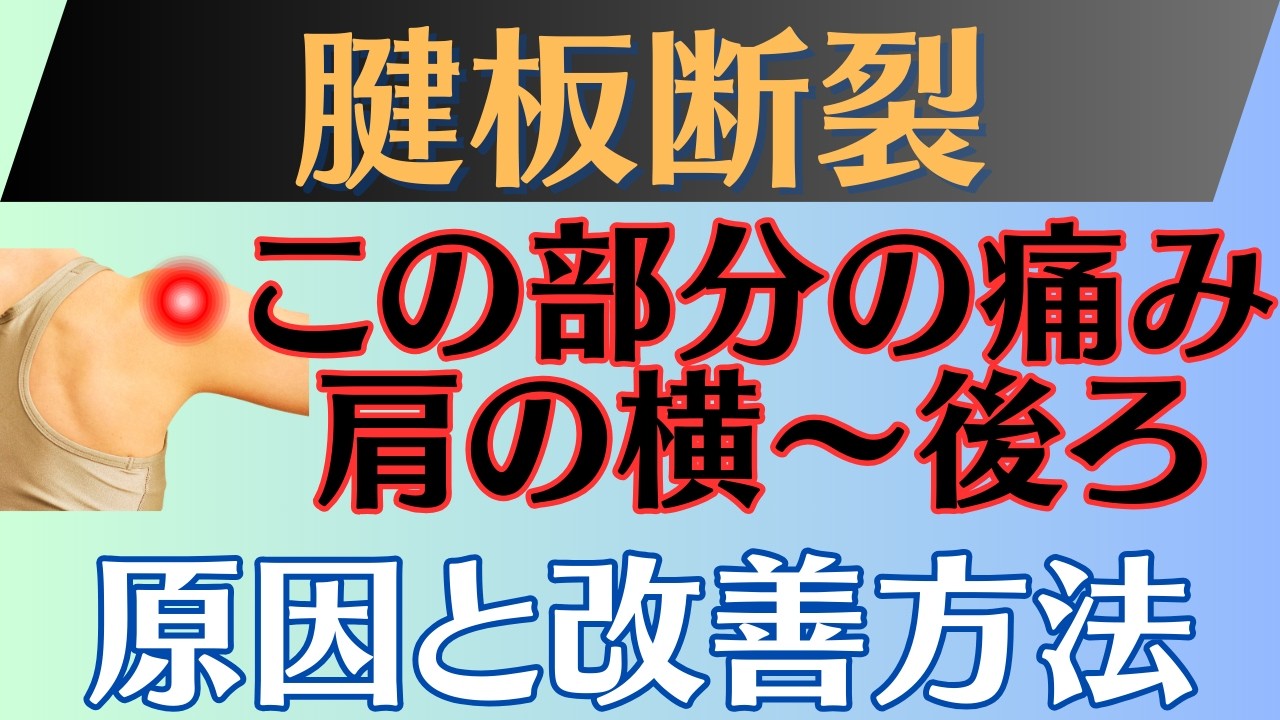【長引く症状】腱板断裂 肩の横〜後ろの痛みの原因と改善方法