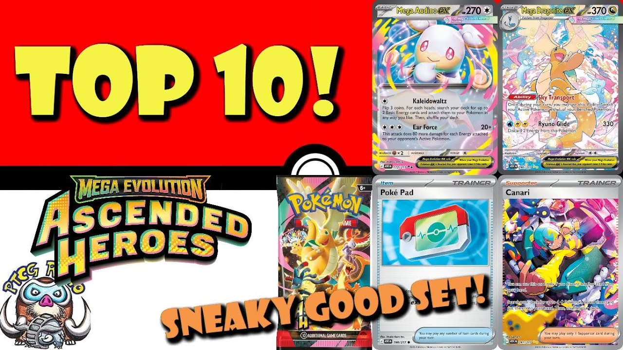 Top 10 Cards from Ascended Heroes! Surprisingly Good New Pokémon TCG Set! (Pokemon TCG News)