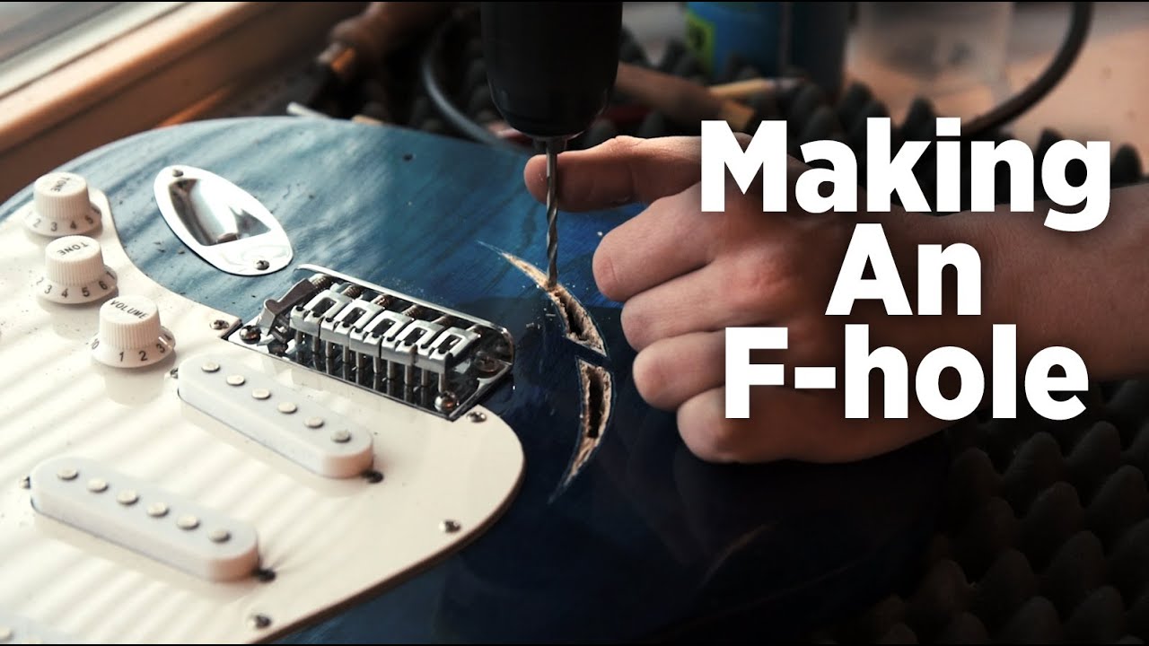 Cutting an F-Hole Into a Finished Guitar