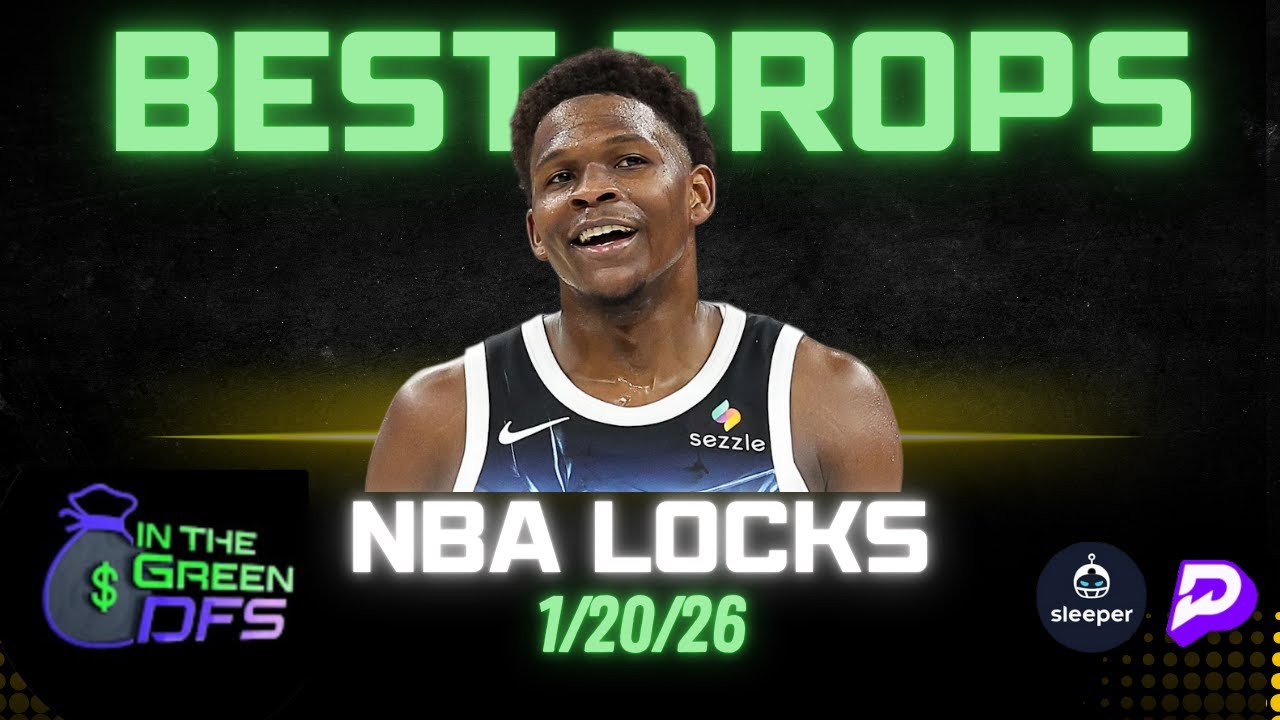 BEST NBA PROPS TODAY | BEST 5 BETS | TUESDAY 1/20/26 | BONUS BET 🔥