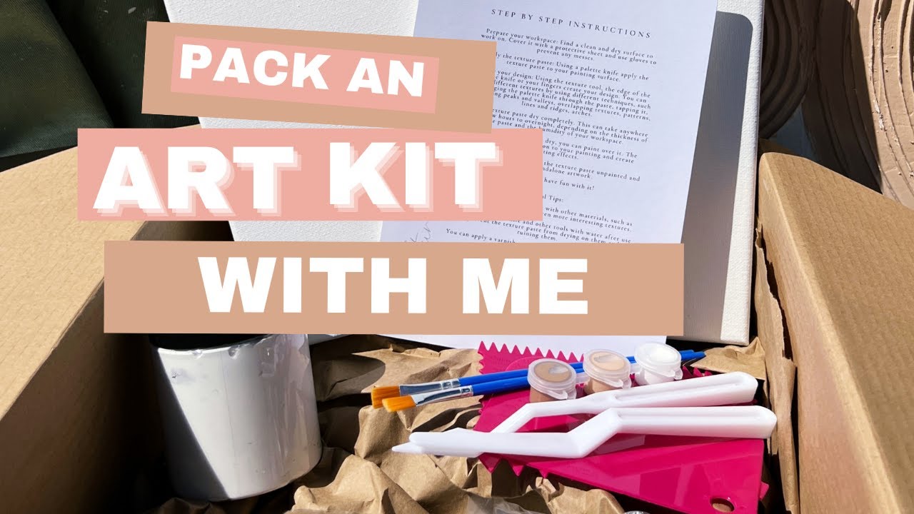 Pack this DIY textured art kit with me / textured art gift set / adult diy crafts / art hobby kit