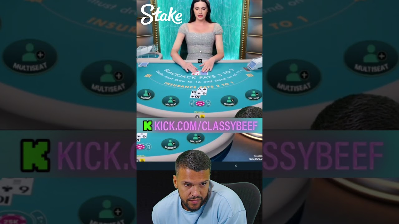 THIS IS PURE INSANE.. #stake #casino #blackjack #cards #classybeef #beefgang