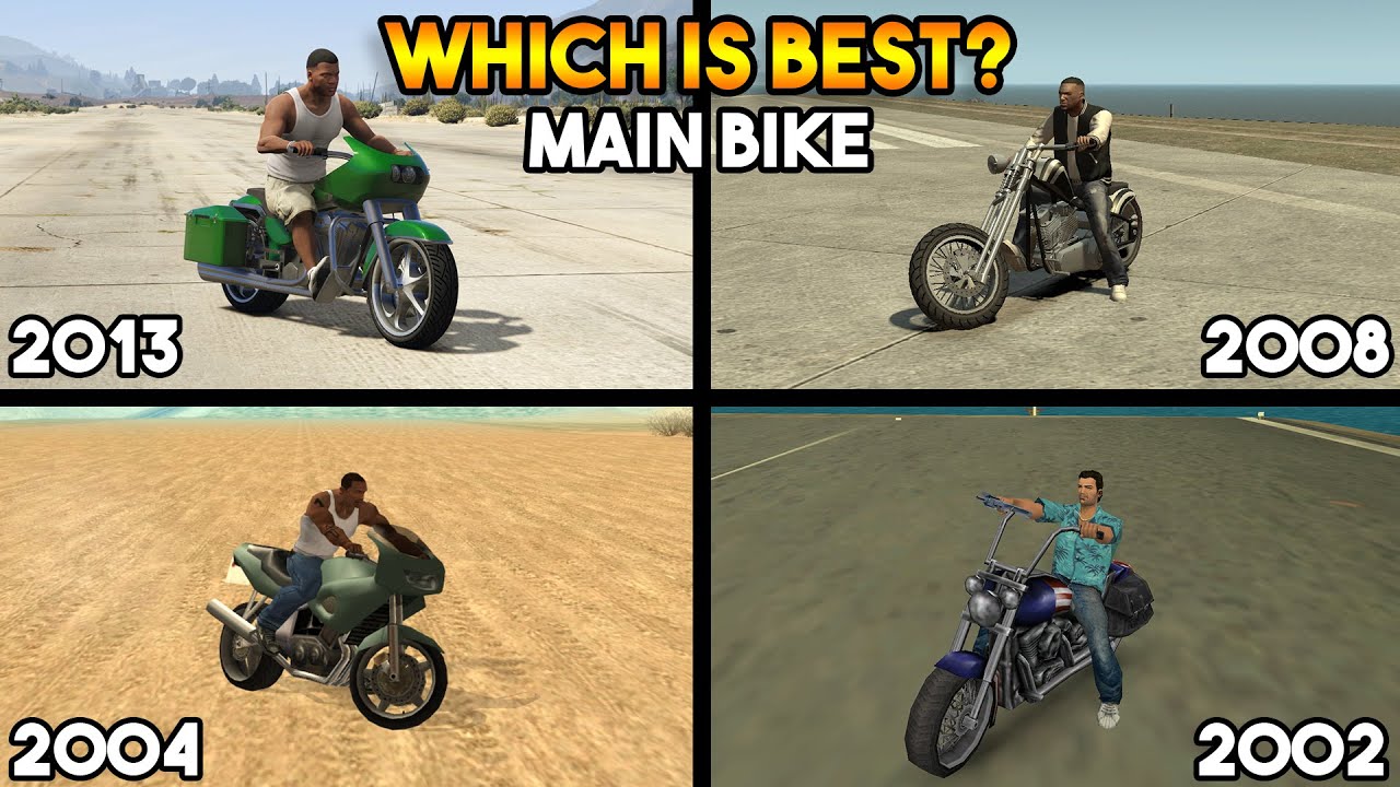 GTA : BEST MAIN CHARACTER BIKE? (GTA 5, GTA4, GTA SAN, GTA VC)