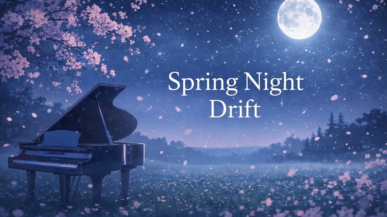 Spring Night Drift | Soft Piano for Deep Sleep | 1 Hour
