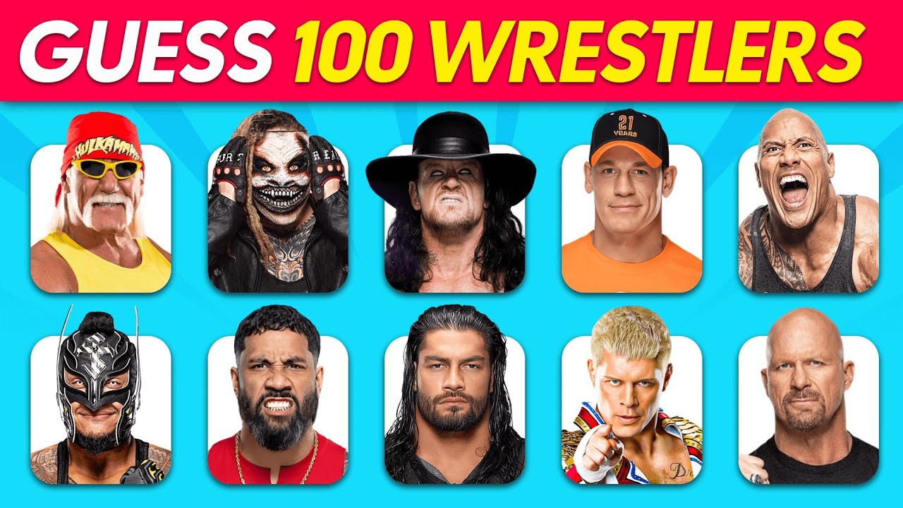 Guess the Wrestler in 3 Seconds ✅ | 100 Most Famous WWE Superstars