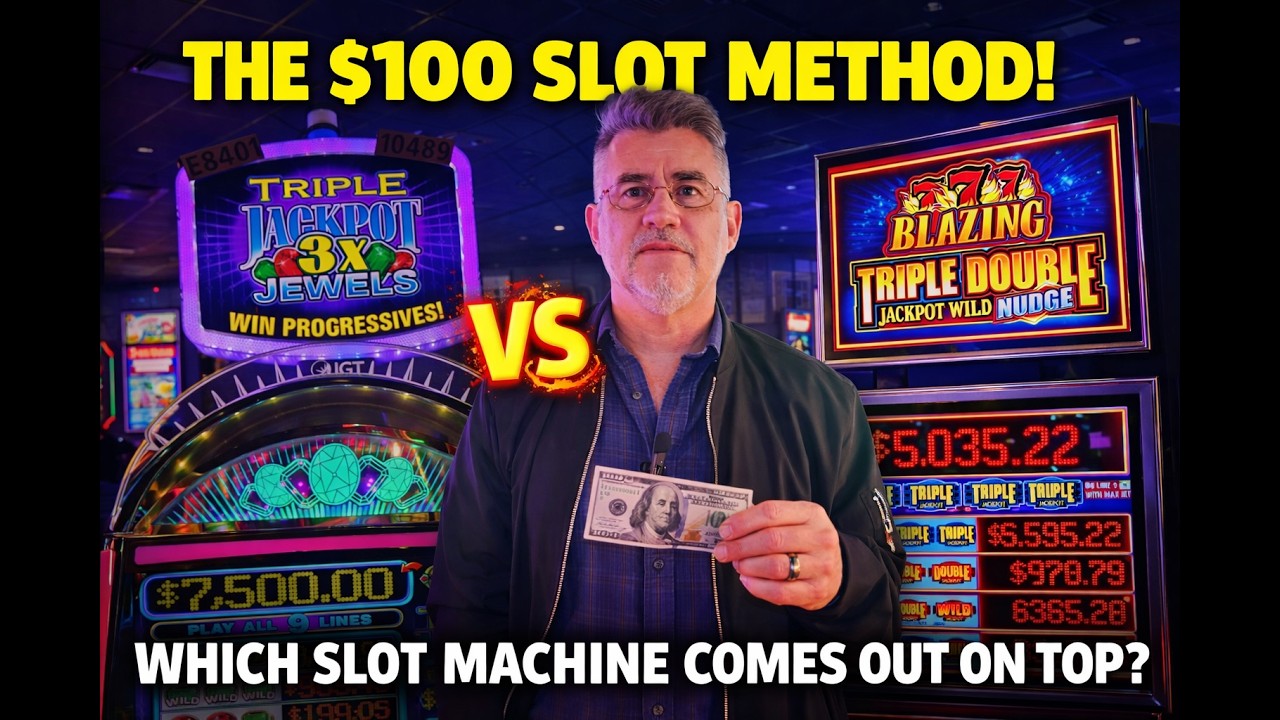 Which SLOT Machine WON? Putting 💵 $100 to the Test. Blazing 777s vs Triple Jackpot Jewels