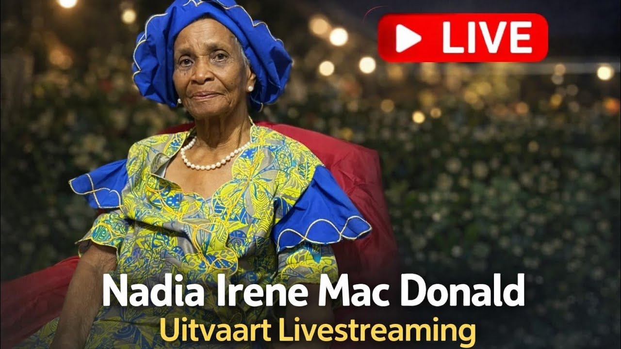 Klik subscribe/abonneren en bekijk uitvaart van mevr.  Nadia Irene Mac Donald. Reacties? App 8888900