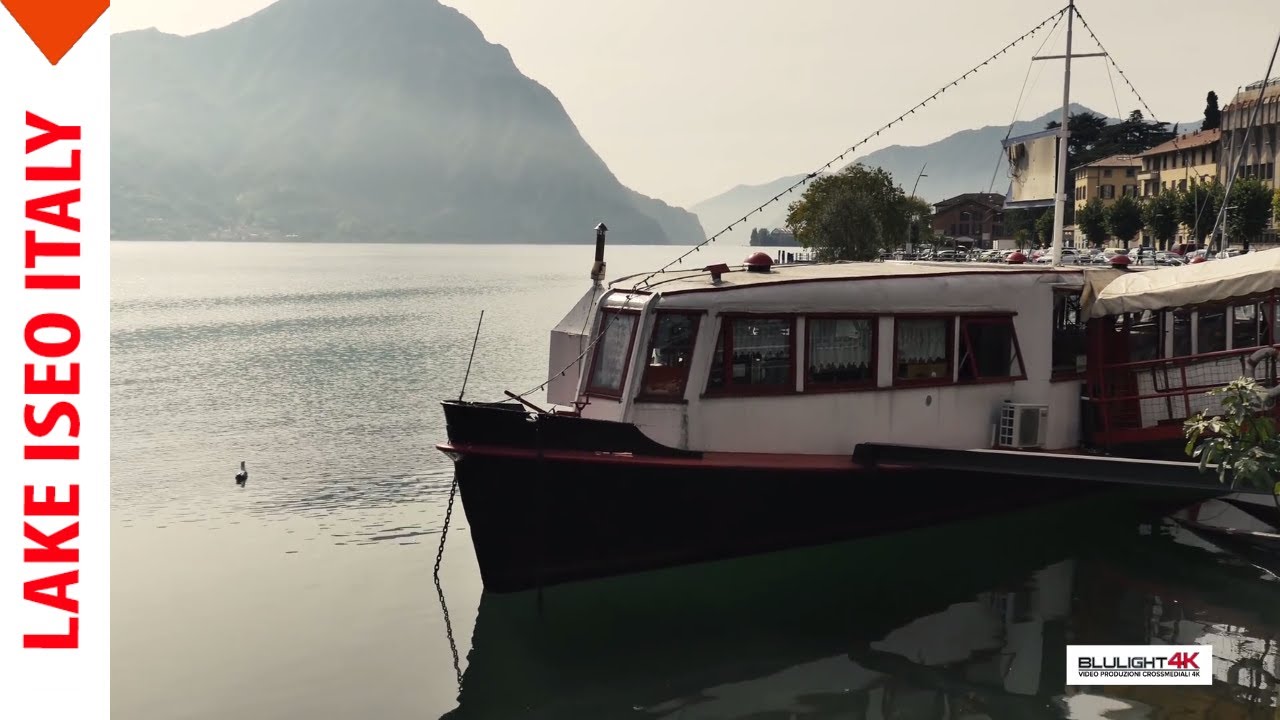 Lake Iseo Italy - 4K video - Lovere lago Iseo