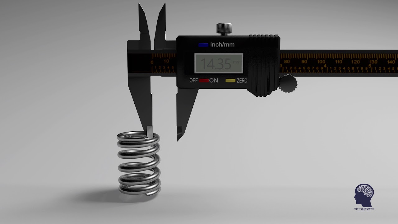 Measuring a Compression Spring using a Digital Vernier Caliper