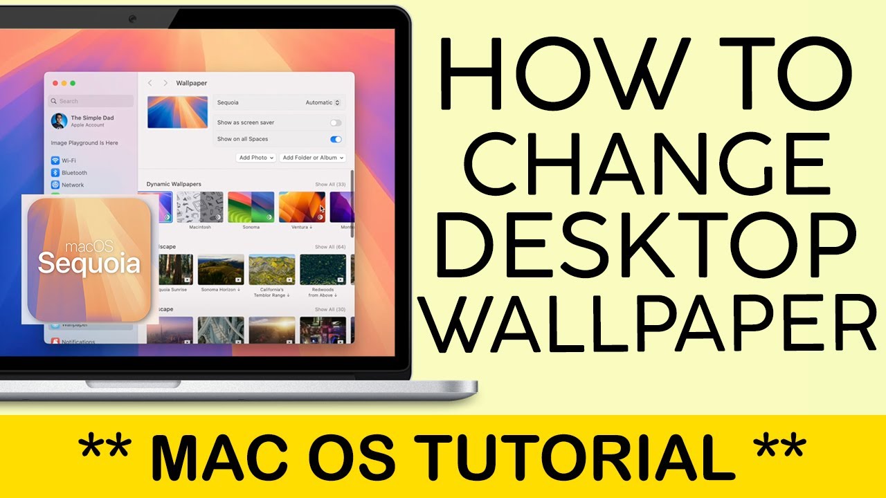 How to Change Wallpaper on Desktop MAC OS Sequoia 2025