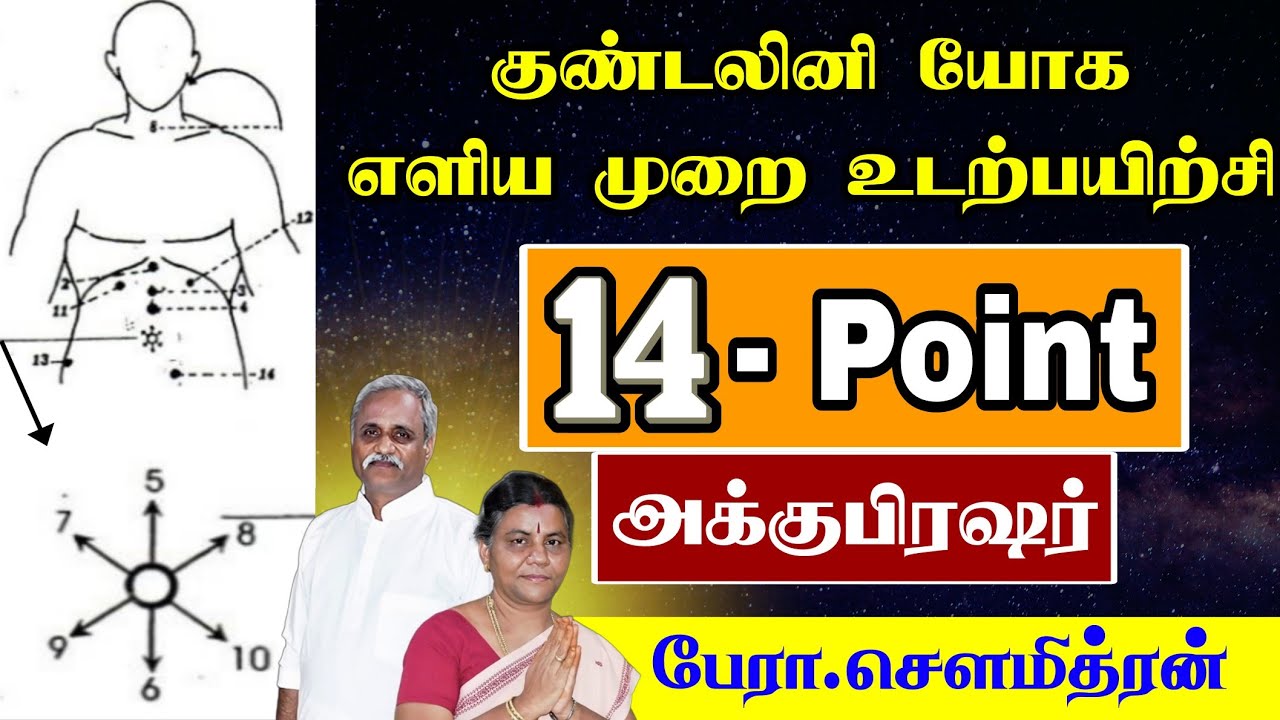 குண்டலினி யோக எளிய முறை 14-Point அக்குபிரஷர்  - பேரா.சௌமித்ரன்